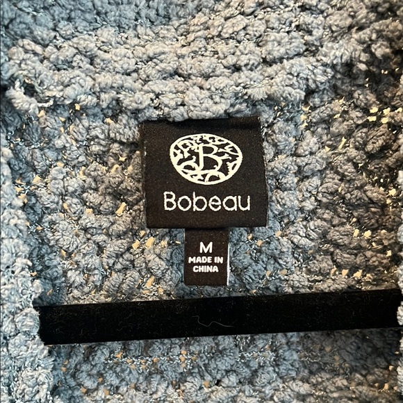 Bobeau Blue Cardigan Sweater Open Front Oversized - Picture 2 of 4